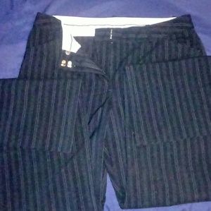 Black pinstripe dress pants